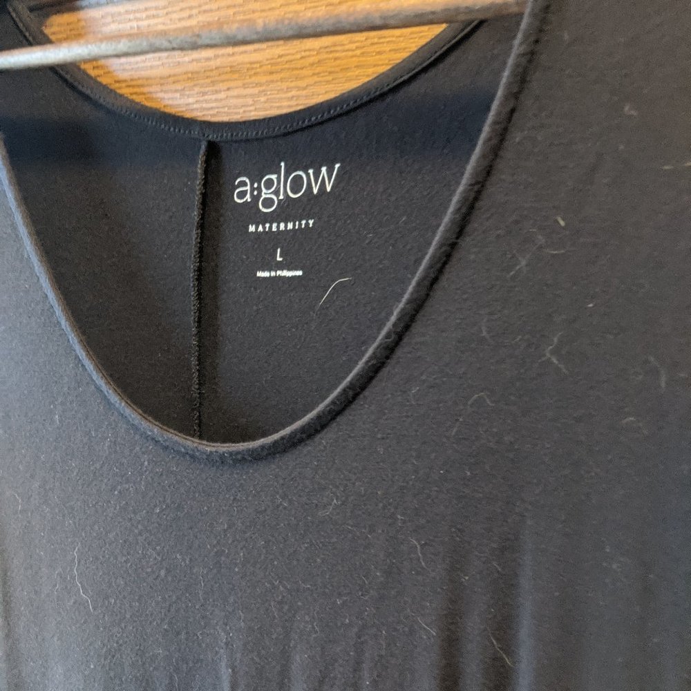 Maternity black maxi dress